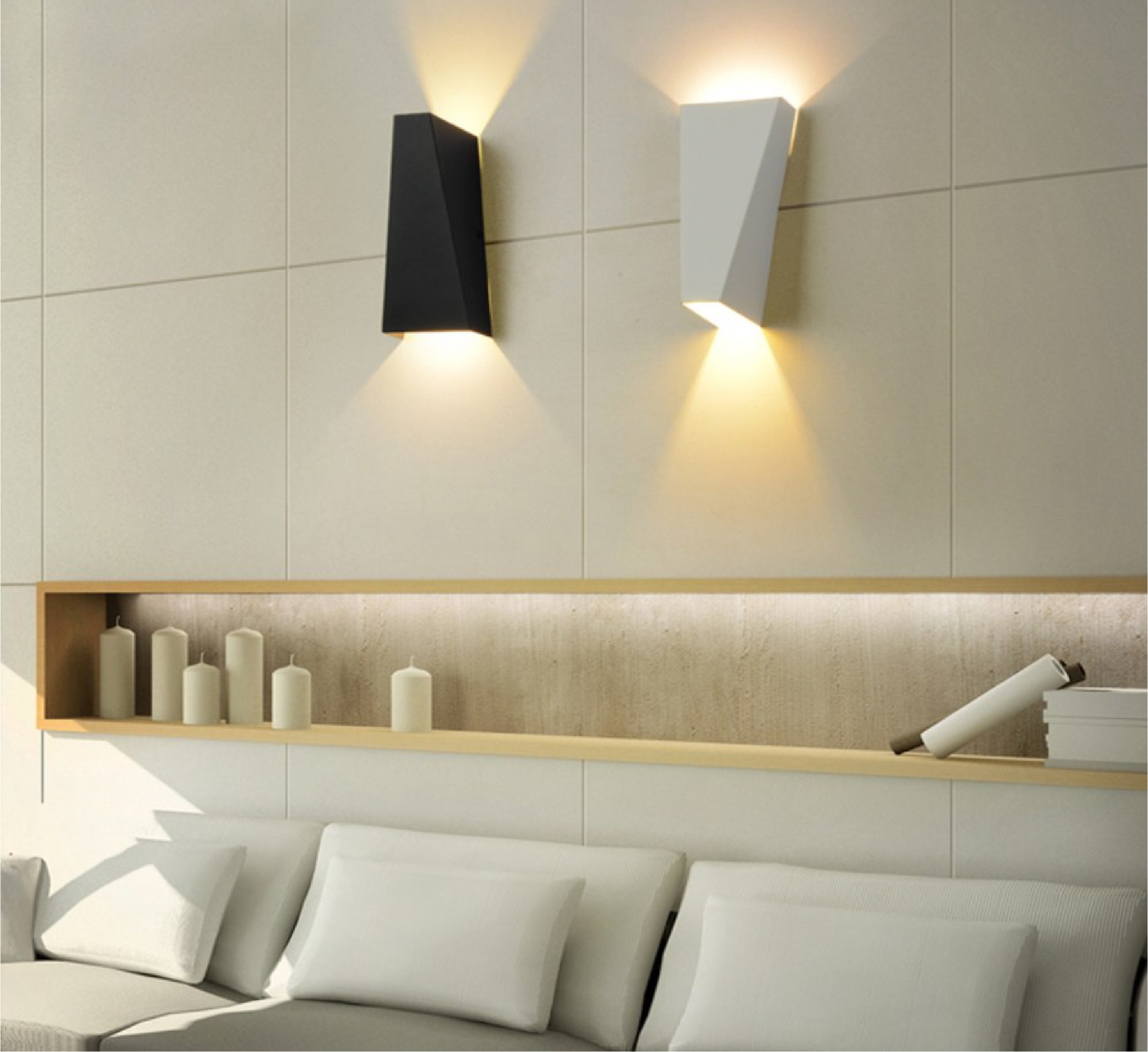 Đèn tường đa giác hắt sáng 2 đầu GT-355