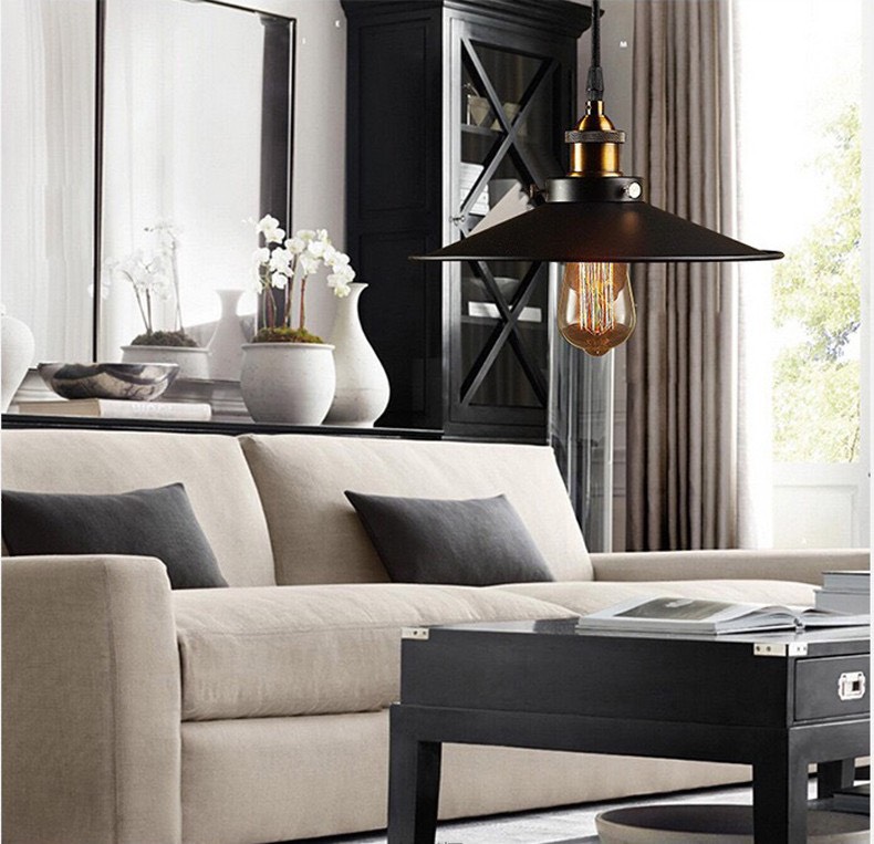 Đèn thả cafe chóa hình đĩa TCF012