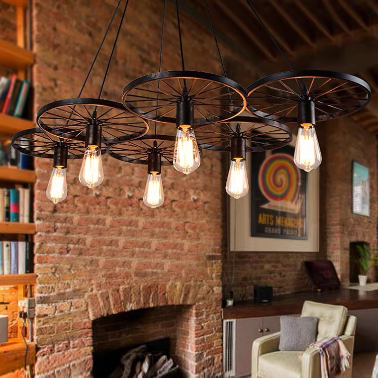 Đèn thả cafe bánh xe TCF11T6