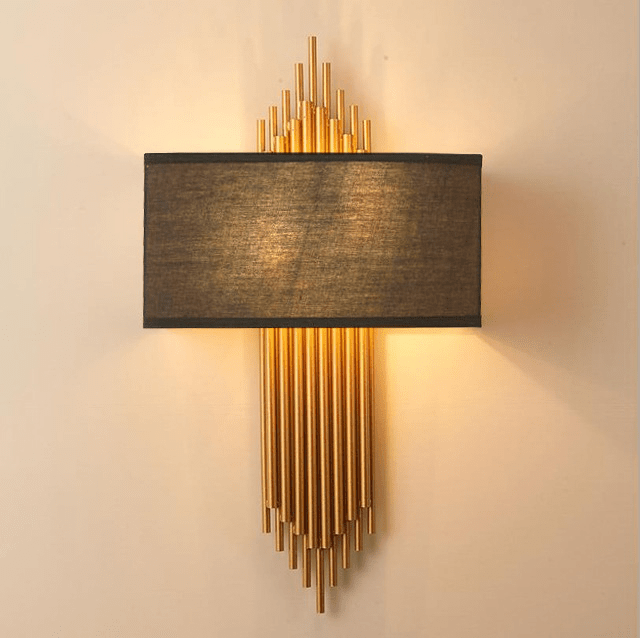 Đèn tường chao vải màu đen GT-849A-18D