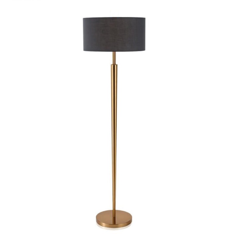 Đèn cây đứng chao vải màu đen phòng khách DC-537-21