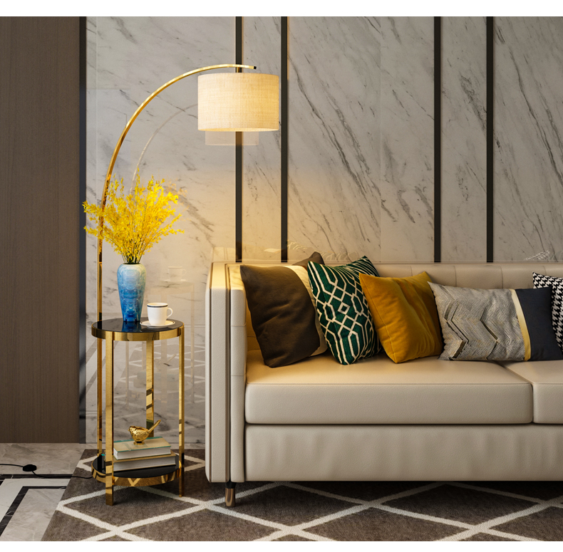 Đèn cây đứng kèm đôn bàn phòng khách DC-702