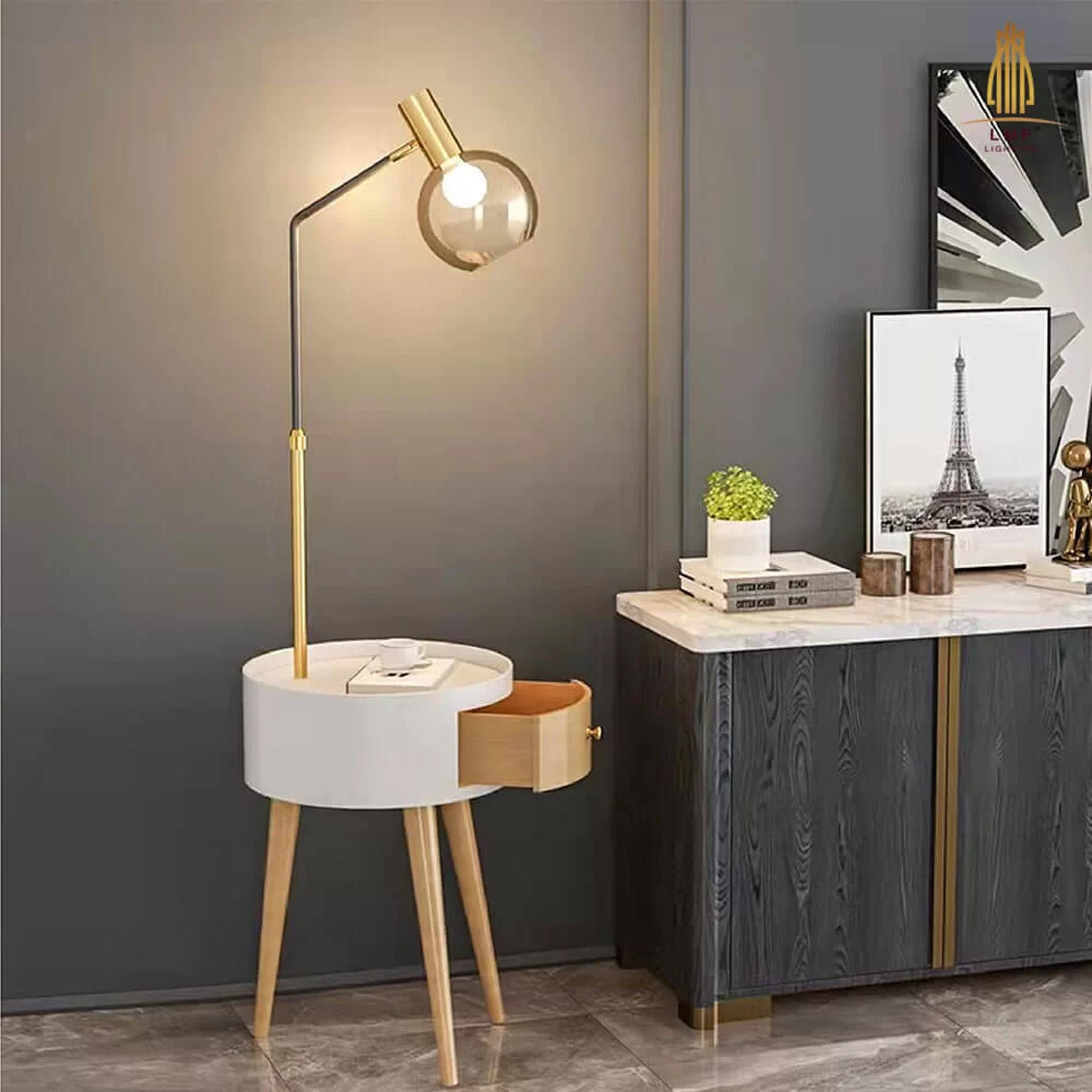 Đèn cây đứng 3 chân phòng khách hiện đại DC-728