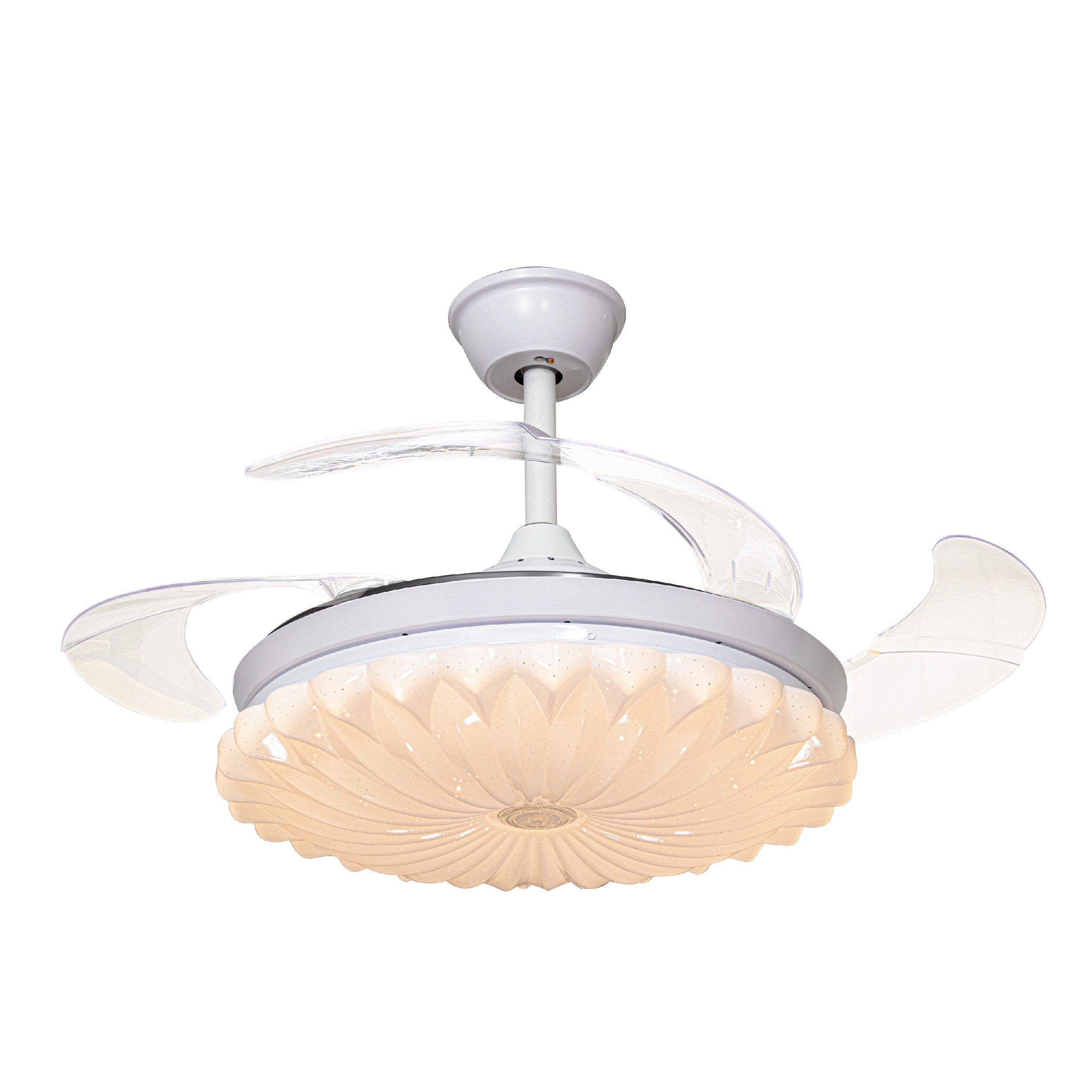 Quạt trần giấu cánh hình bông hoa trang trí phòng ăn VIFA 116