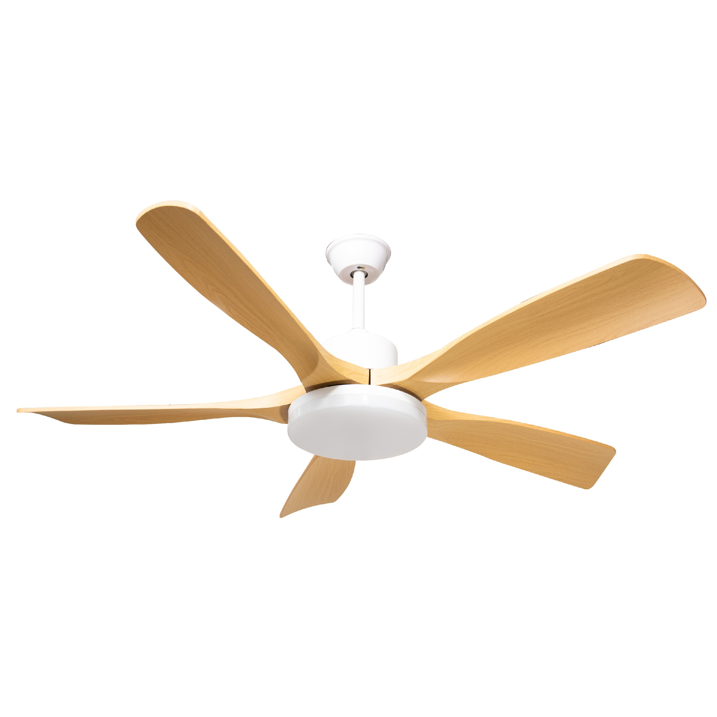 Quạt trần đèn 5 cánh nhựa màu gỗ sồi VIFA 95