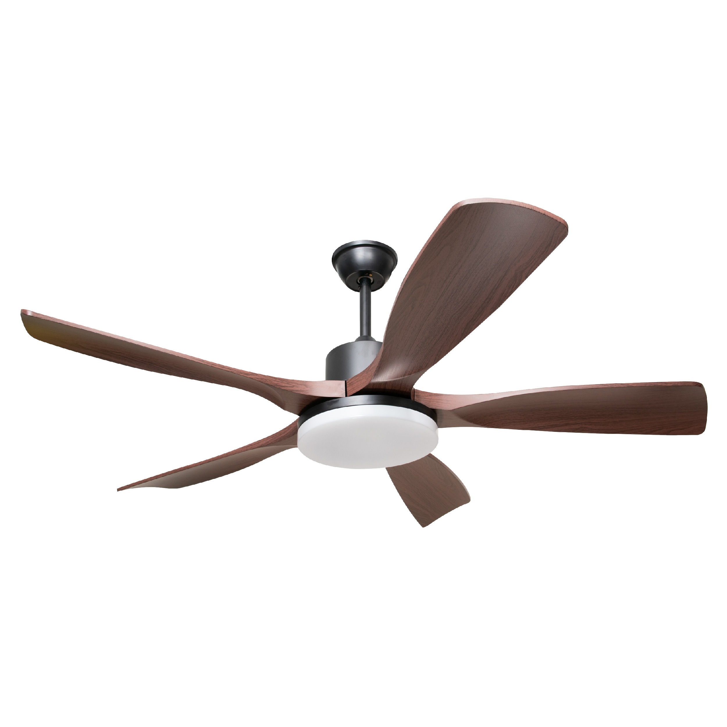 Quạt trần đèn 5 cánh nhựa màu đỏ mận cho phòng khách VIFA 94