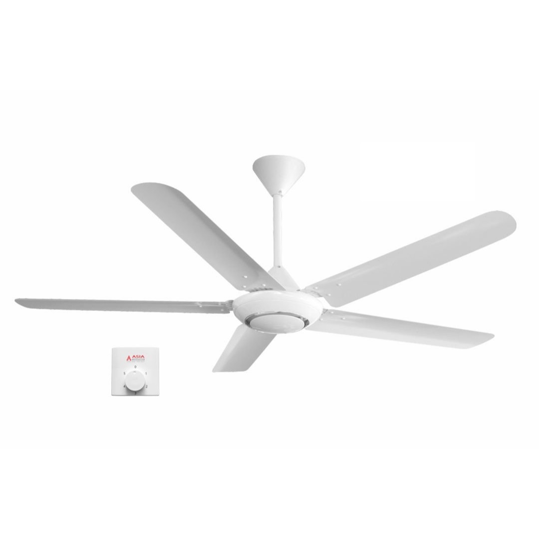 Quạt trần hộp số 5 cánh màu trắng Asia QT06-T-01
